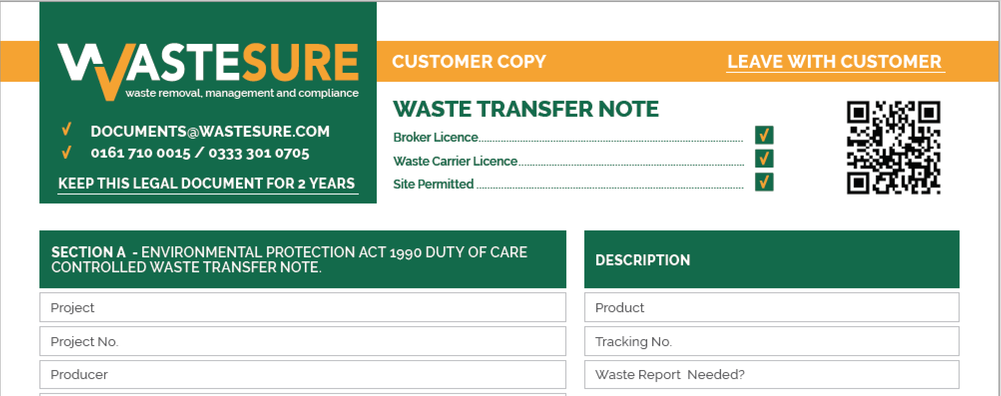 Introducing WasteSURE’s Digital Waste Transfer Note